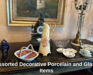 Assorted Decorative Ceramic and Glass Items 
