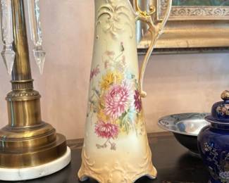 R.H. Austria Porcelain Pitcher with Floral Decoration 