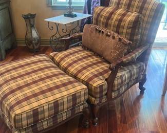 Vintage Upholstered Chaise Lounge 