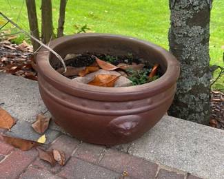 Terracotta and White Decorative Planters 