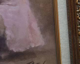 Ballet Dancer Painting by R. Tofane 