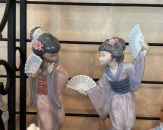 Porcelain Geisha Figurines 