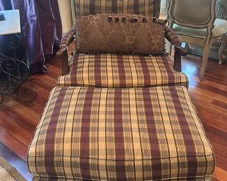 Vintage Upholstered Chaise Lounge 