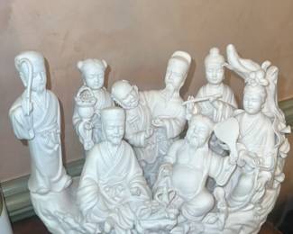 White Porcelain Figural Group 