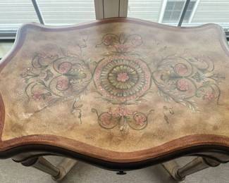 Antique Italian Rococo Style Giltwood Side Table 