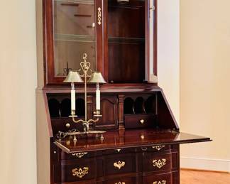 Two piece lighted secretary (detail)...