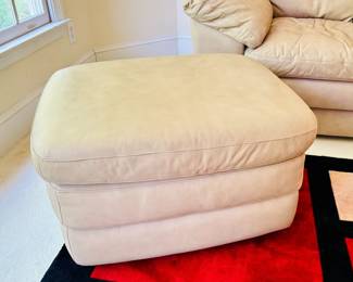 Leather ottoman...