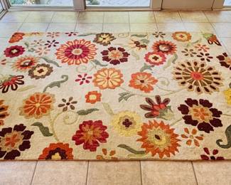 6'x9' wool hooked style rug...