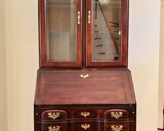 Two piece lighted secretary...
