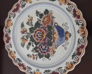 Lot #180 - Delft Polychrome Hand Painted Holland Plate