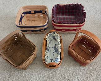 Lot #211 - Longaberger Berry Baskets & Lavender Booking Basket