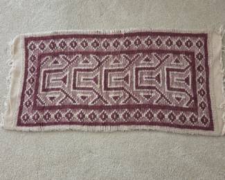 Lot #220 - Hand Woven Wool Rug Mat