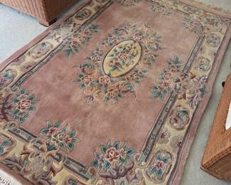 Lot #212 - Beautiful Thick Hand Woven Aubusson Rug