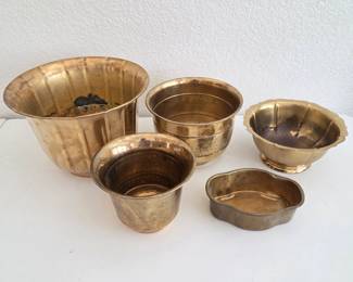 Lot #62 - Brass Planters Lot