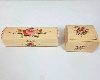 Lot #147 - Russian Hand Painted Wooden Boxes