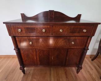 Lot #184 - Antique Hathway's Mahogany Victorian Traditional Style Sideboard / Credenza
