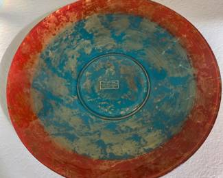 Lot #203 - Large Hand Painted Glass Bowl Purchased in Dubai