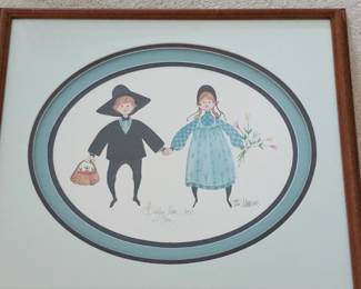 Lot #31 - P Buckley Moss Hand Signed & Numbered Limited Edition Lithograph "Friends Forever"