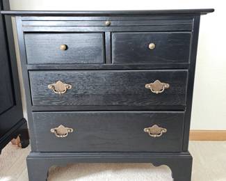 Lot #2 - Lineage Black Dresser Made in USA With Brass Hardware