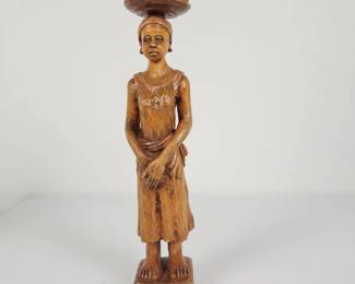 Lot #105 - George Obeng Ghana Hand Carved Teak Wood Sculpture