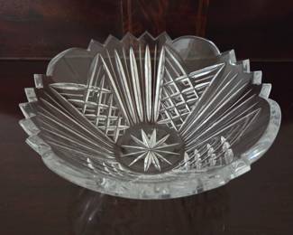 Lot #161 - Vintage Ceska Czech Hand Cut Crystal Bowl