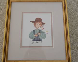 Lot #38 - P Buckley Moss Hand Signed & Numbered Limited Edition Lithograph "Kenny"
