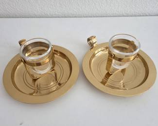 Lot #66 - Vintage PartyLite Brass Gimbal Candleholders