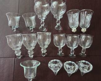 Lot #191 - Glass Candle Holders