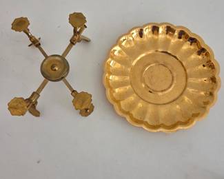 Lot #60 - Brass Plate & Expandable Trivet