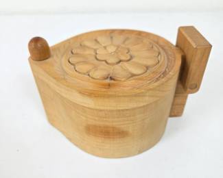 Lot #146 - French Hand-Carved Wooden Salt Cellar