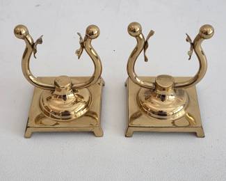 Lot #57 - Antique Brass Pocket Watch Stands