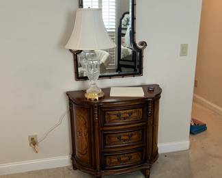 NIce bow front chest in the bedroom