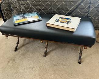 Great looking leather top bench