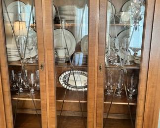Front of china cabinet - Lenox china, service for 12