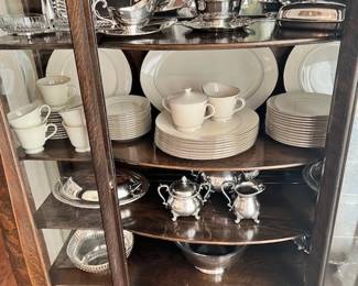 Lenox china, service for 10, lots of silverplate