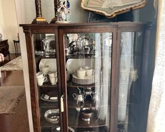 1920's oak Empire china cabinet