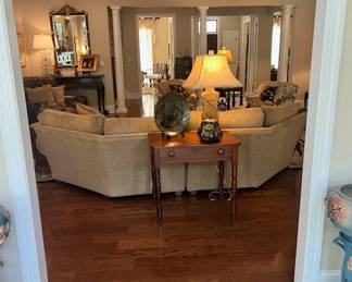 View of the den from the sun porch