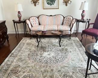 View of the living room - rug is silk