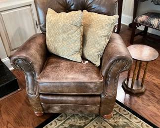 Leather recliner
