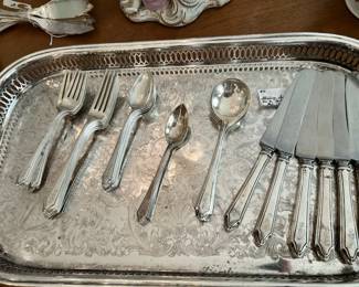 A sterling flatware service for 6, pattern unknown