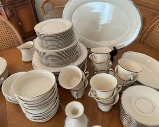 Lenox, service for 12 ( there is a total service for 24 in this pattern) with serving pieces