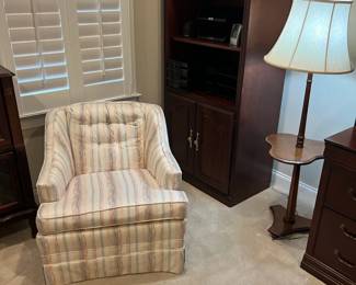 Lots of bookcases, office desks in the office