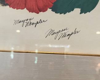 Wampler hand signed her prints - that's why there are two signatures