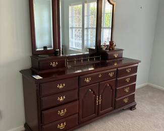 Available for presale- traditional dresser with mirror