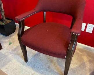 Available for presale- pair of burgundy chairs