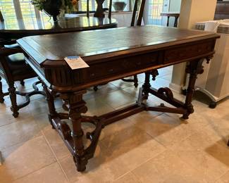 Available for presale- antique Victorian partner's desk/ library table