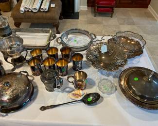 Large selection of silver plate