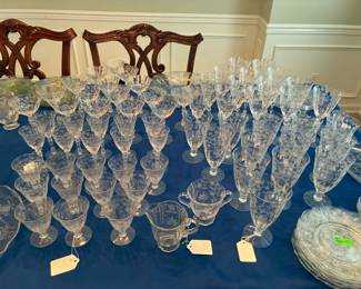 Antique Fostoria glassware