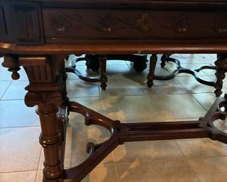 Available for presale- antique Victorian partner's desk/ library table