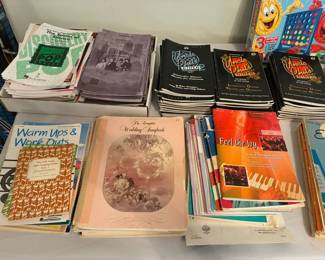 Sheet music and music books